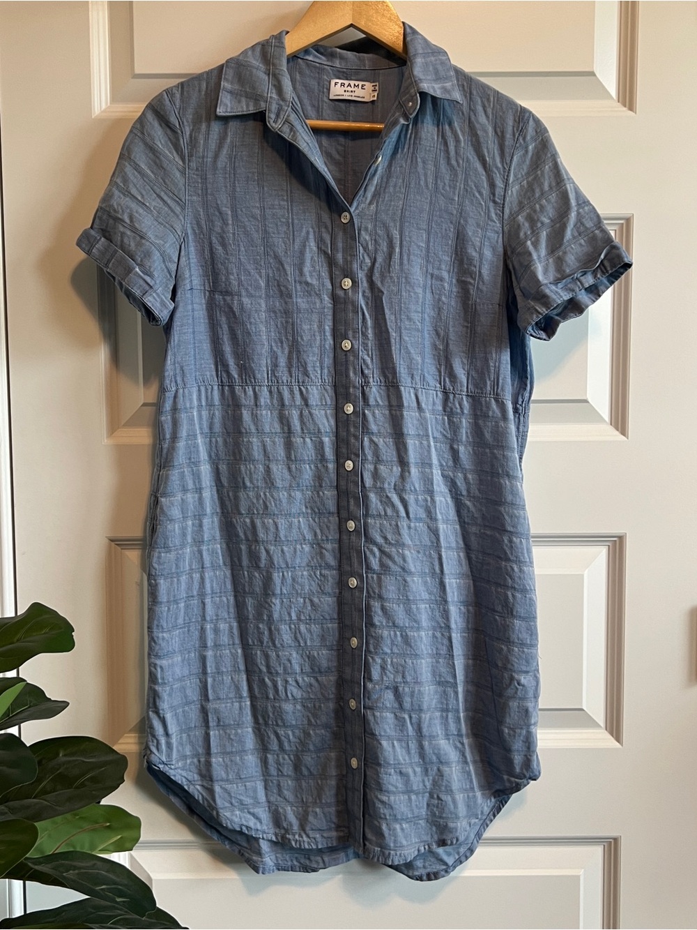 FRAME Chambray Shirt Dress Tunic XS